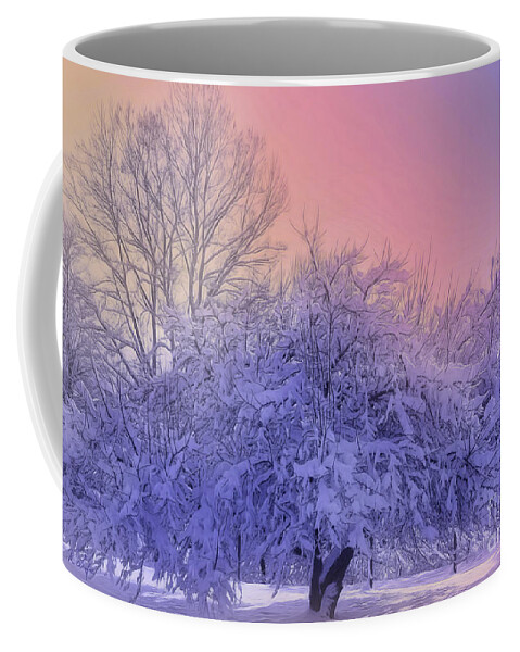 Fine Art Coffee Mug featuring the photograph Snow Covered Trees by Rosanna Life