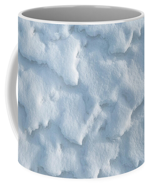 Snow Coffee Mug featuring the photograph Snow Texture Abstract by Karen Rispin