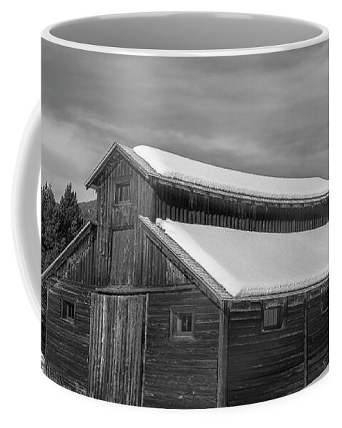 Barn Coffee Mug featuring the photograph Snowed In by Chuck Rasco Photography