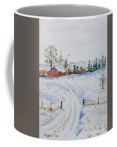 Barns Coffee Mug featuring the painting Snowed In by Stanton Allaben