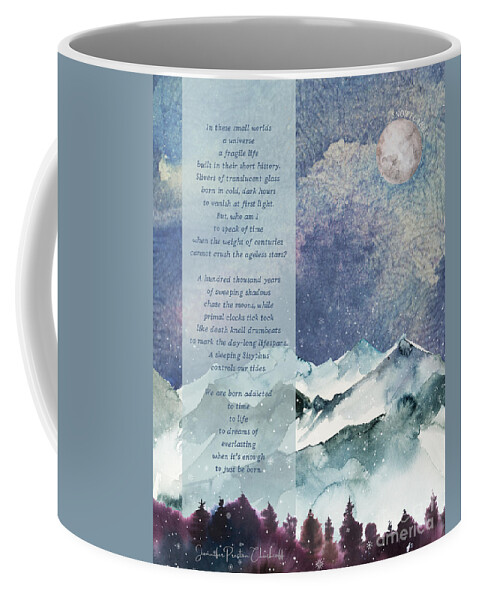 Snowflakes Coffee Mug featuring the digital art Snowflakes by Jennifer Preston