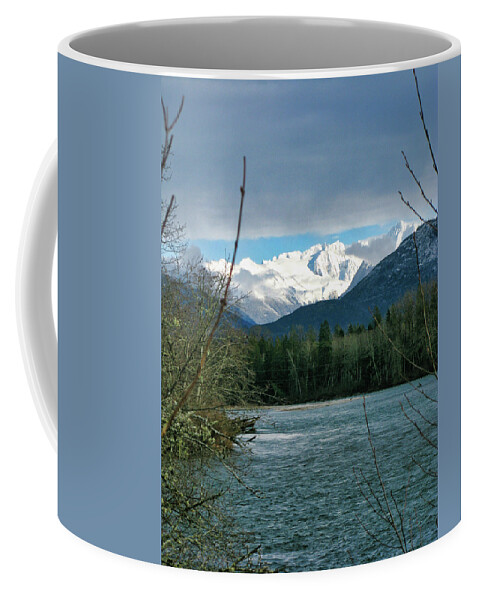 Snowy Peaks Coffee Mug featuring the photograph Snowy peaks in the Cascade range, Washington by Segura Shaw Photography
