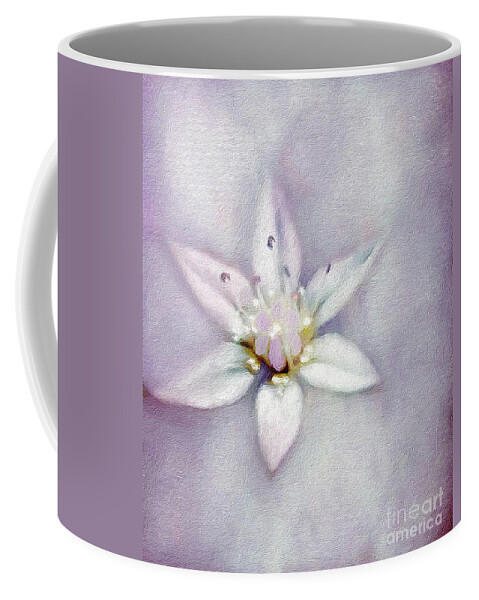 Soft Coffee Mug featuring the digital art Soft and Sweet Flower Art by Laurie's Intuitive