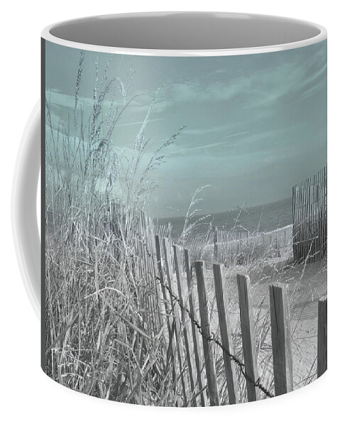 Beach Coffee Mug featuring the photograph Soft Blue sky by Buddy Scott