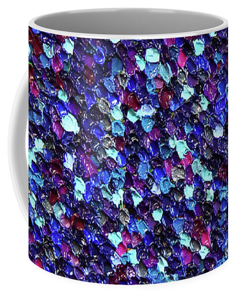 Abstract Coffee Mug featuring the painting Soft Blue Transitions by Dean Triolo