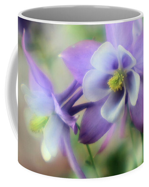 Flowers Coffee Mug featuring the photograph Soft Columbines by Bob Falcone