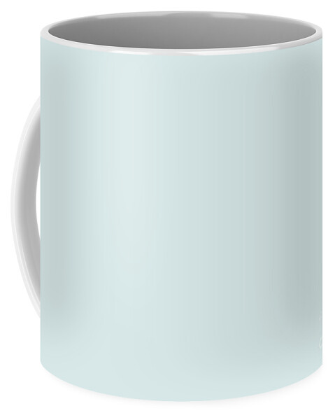 Blue Coffee Mug featuring the digital art Soft Light Blue Solid Color Accent Shade Pairs Sherwin Williams Iceberg SW 6798 by PIPA Fine Art - Simply Solid