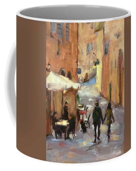 Florence Coffee Mug featuring the painting Soft light of day by Ashlee Trcka
