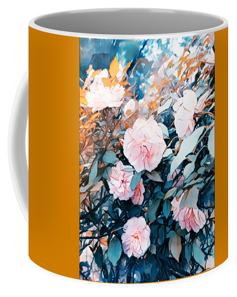 Soft Roses Coffee Mug featuring the digital art Softly Speaks These Roses by Pamela Smale Williams