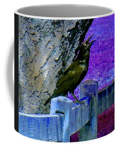 Bird Coffee Mug featuring the photograph Solar Cry of the Crow by Andrew Lawrence