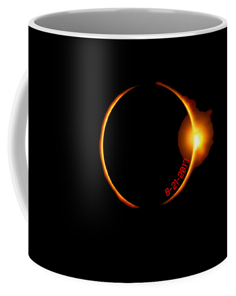 Funny Coffee Mug featuring the digital art Solar Eclipse 2017 by Flippin Sweet Gear