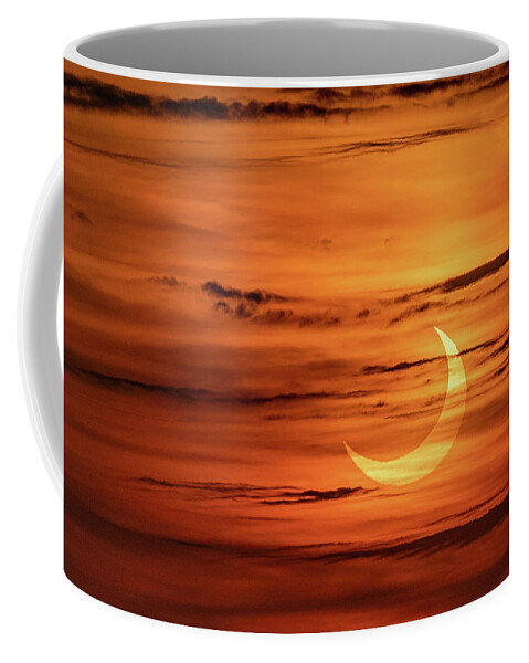 New York Coffee Mug featuring the photograph Solar Eclipse 2021 by Kevin Suttlehan