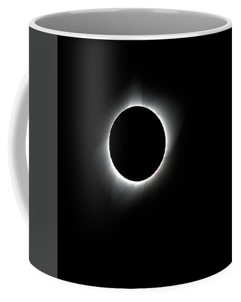 Moon Coffee Mug featuring the photograph Solar Eclipse Corona Ring by Bob Falcone