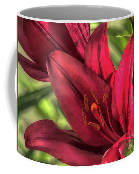 Lily Coffee Mug featuring the digital art Solitary Asiatic Lily by Amy Dundon