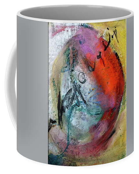 Abstract Coffee Mug featuring the painting Something At A Something Abstract Painting by Lisa Kaiser