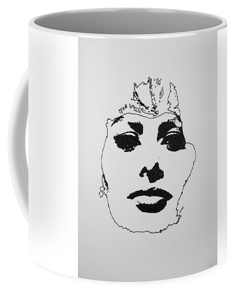 Sophia Coffee Mug featuring the drawing Sophia by Lynet McDonald