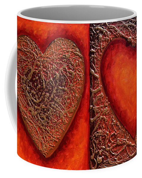 Heart Coffee Mug featuring the painting Soul Mates by Amanda Dagg