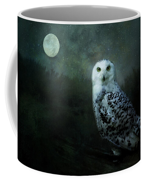 Owl Coffee Mug featuring the digital art Soul of the Moon by Nicole Wilde