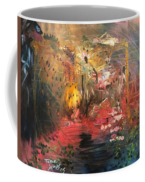 Spiritual Coffee Mug featuring the painting Soul Sister by Julie TuckerDemps