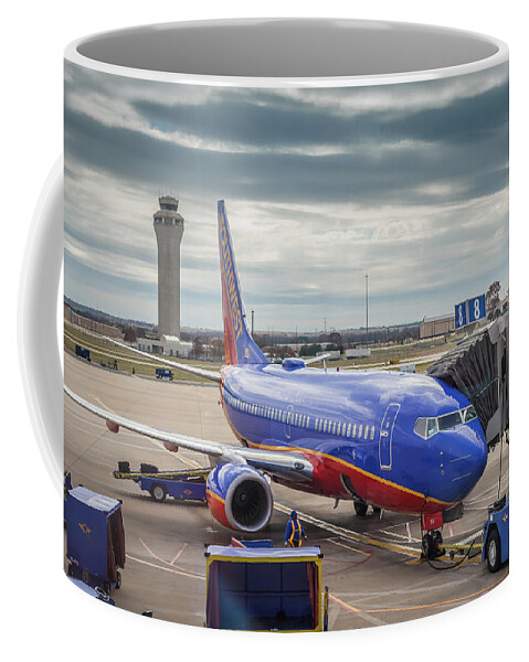 Southwest Airlines Coffee Mug featuring the photograph Southwest Airlines in Austin Texas by Robert Bellomy