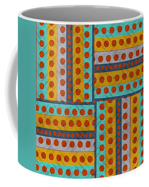 Abstract Coffee Mug featuring the digital art Southwestern Summer by Bonnie Bruno
