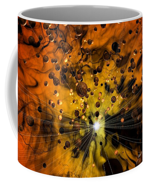 Digital Abstract Coffee Mug featuring the digital art Spark of Inspiration by Bob Shimer