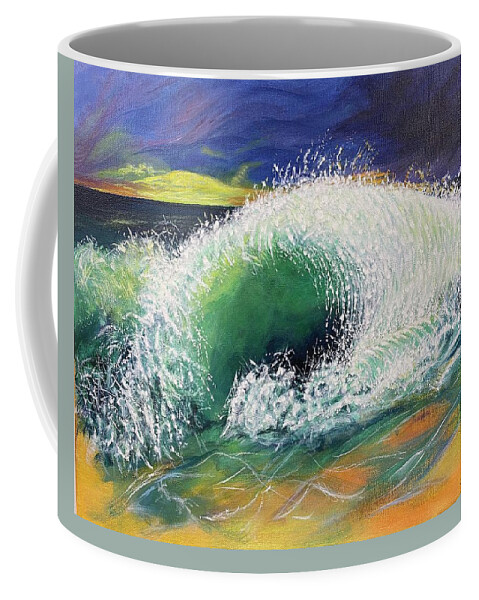Top Seller Coffee Mug featuring the painting Crashing Wave #1 by Dorsey Northrup