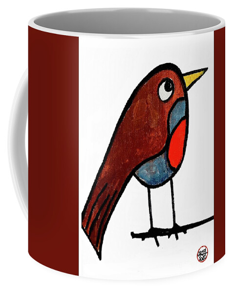  Coffee Mug featuring the painting Sparrow by Oriel Ceballos