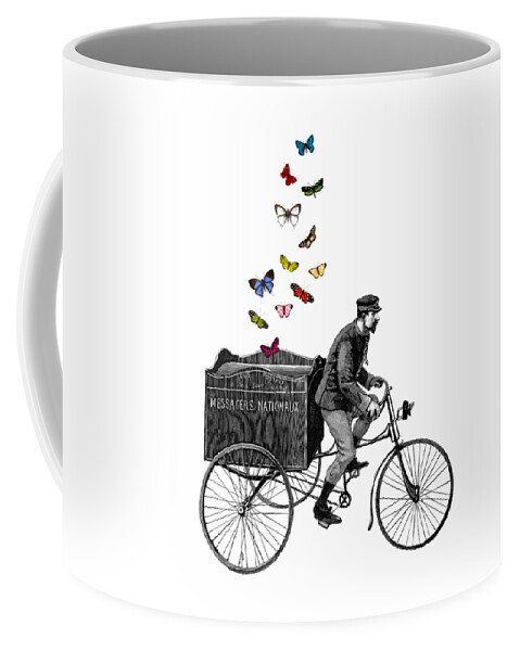 Postman Coffee Mug featuring the digital art Special Delivery by Madame Memento