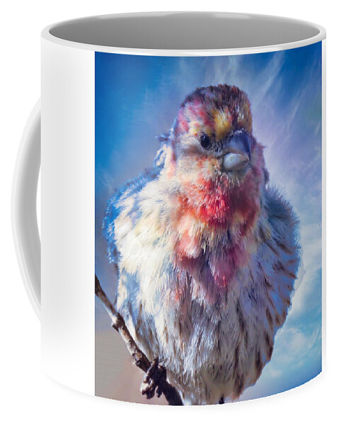 Waywardmuse Coffee Mug featuring the photograph Special Male House Finch by Judy Kennedy
