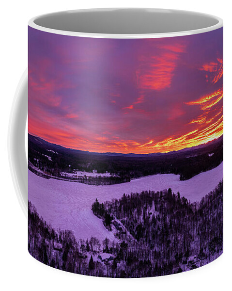 Landscape Coffee Mug featuring the photograph Spectacle Pond Sunrise - Brighton, VT by John Rowe
