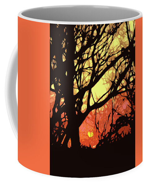 Sunset Coffee Mug featuring the digital art Spectacular Sunset by Nancy Olivia Hoffmann