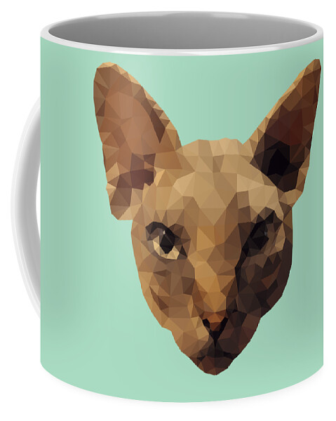 Sphynx Coffee Mug featuring the digital art Sphynx Cat by Jindra Noewi