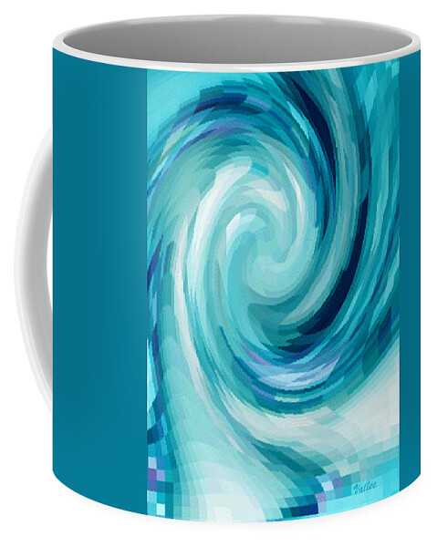 Abstract Coffee Mug featuring the digital art Spinning Naked by Vallee Johnson