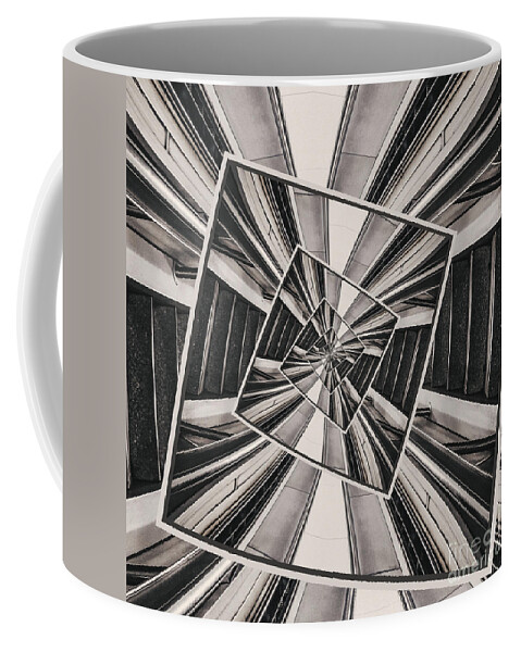 Spinning Coffee Mug featuring the digital art Spinning Structure by Phil Perkins