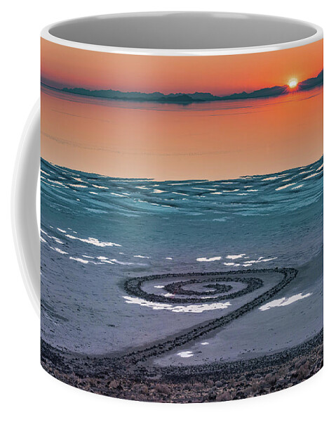Spiral Coffee Mug featuring the photograph Spiral Jetty, Great Salt Lake, Utah by Abbie Matthews
