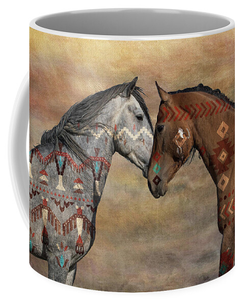 Wild Horses Coffee Mug featuring the photograph Spirit Horses by Mary Hone