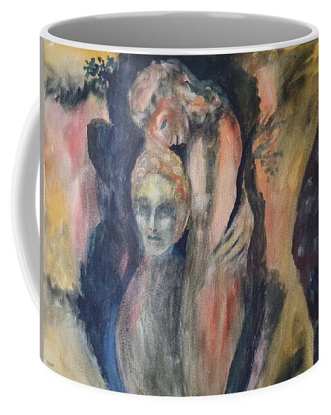 Sculpture Coffee Mug featuring the painting Spirits of the Trees by Enrico Garff