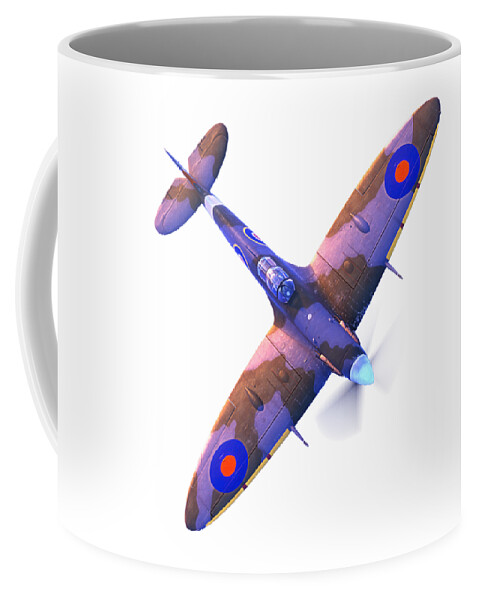 Spitfire Coffee Mug featuring the digital art Spitfire 85th Anniversary by Adam Burch