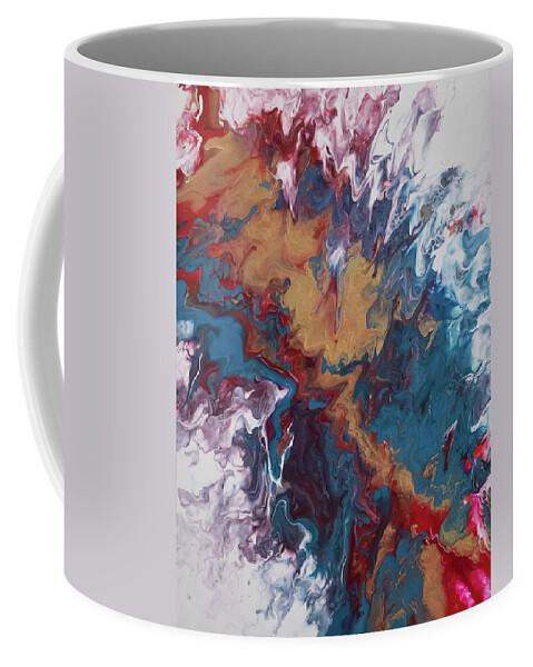 Gold Coffee Mug featuring the mixed media Splash of Gold by Aimee Bruno