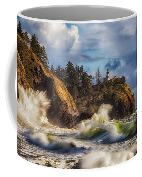 Coast Coffee Mug featuring the photograph Splish Splash by Chuck Rasco Photography