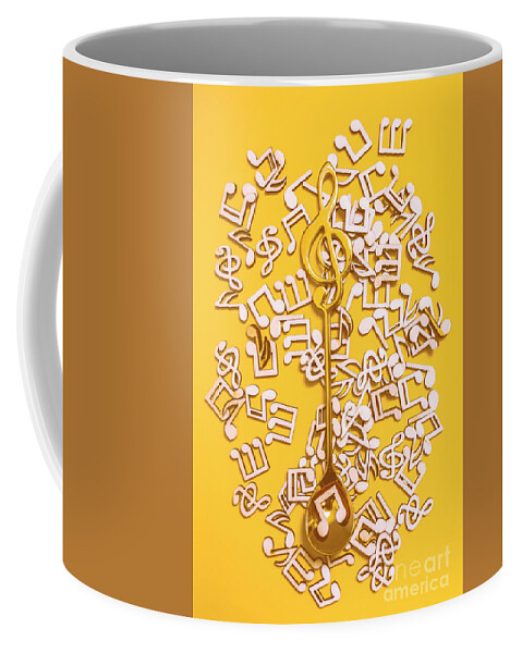 Coffee Shop Coffee Mug featuring the photograph Spoons and tunes by Jorgo Photography