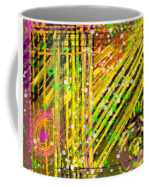 Abstract Coffee Mug featuring the digital art Sporadic DNA by Susan Fielder