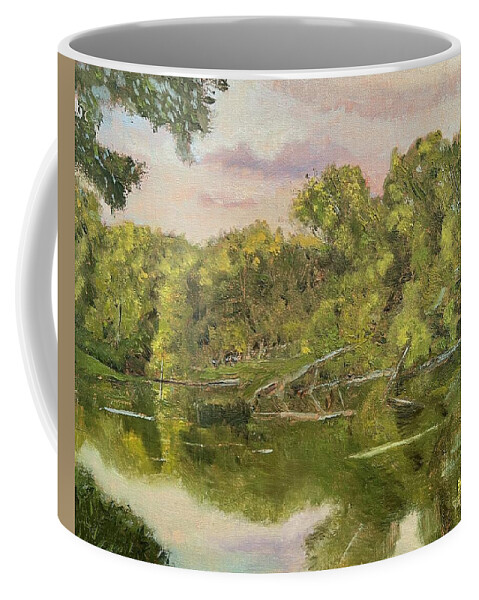 Landscape Coffee Mug featuring the painting Sportsman Paradise by Barry Jones
