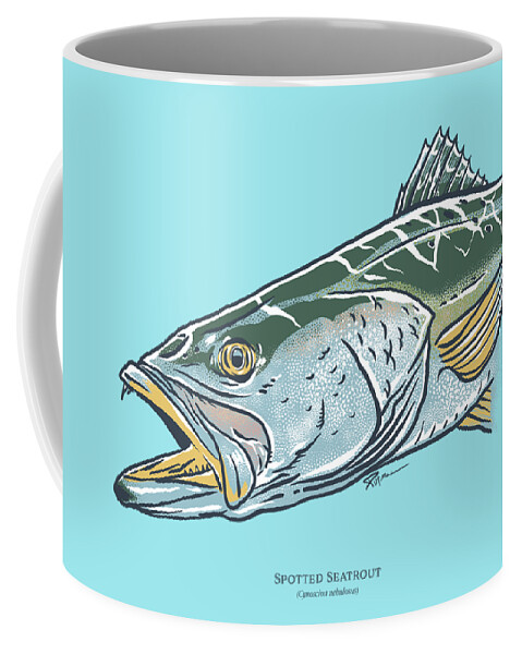 Spotted Seatrout Coffee Mug featuring the digital art Spotted Seatrout by Kevin Putman