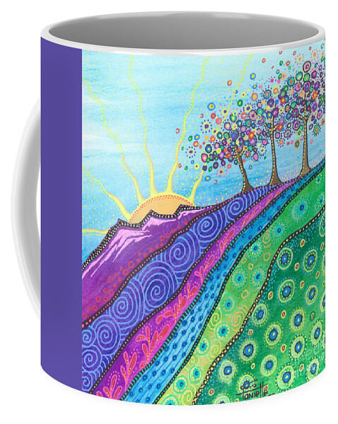 Mountain Landscape Painting Coffee Mug featuring the painting Spreading Joy by Tanielle Childers