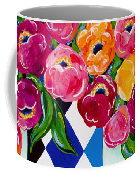 Flower Bouquet Coffee Mug featuring the painting Spring Blooms by Beth Ann Scott