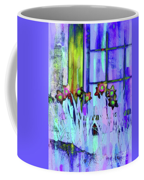  Abstract Coffee Mug featuring the photograph Spring Daffodils by Marcia Lee Jones