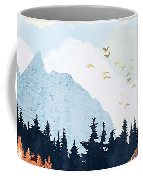 Digital Coffee Mug featuring the digital art Spring Flight by Spacefrog Designs