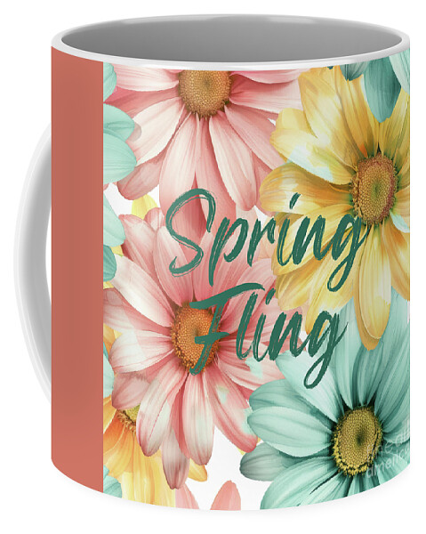 Spring Coffee Mug featuring the painting Spring Fling by Tina LeCour